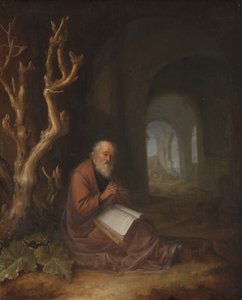 Poustevník se modlí v ruinách od Jan Adriaensz. van Staveren