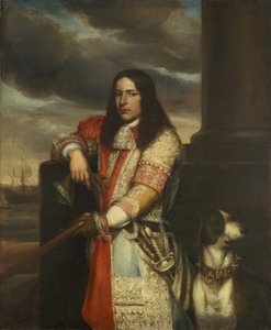 Nizozemsky: Engel de Ruyter (1649-83). Viceadmirál, syn Michiela Adriaenze de Ruytera Portrét Engela de Ruytera od Jan Andrea Lievens