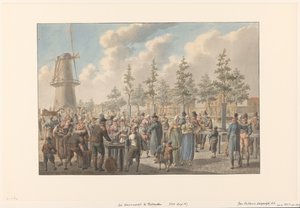 Rybí trh v Rotterdamu, 1816