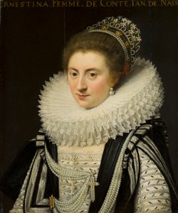 Portrét Ernestine Yolande (1594-1663), princezny z Ligne, po roce 1618