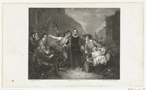Sebeobětování starosty Pietera van der Werff, 1574 od Jan Baptist Tetar van Elven