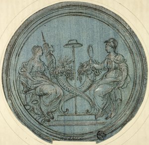 Rondel se Spravedlností a Rozvážností od Jan Baptist Weenix
