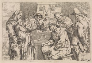 Vesnický chirurg Různé žánrové scény (název seriálu) od Jan Baptist de Wael