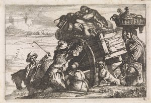 Oni chlapi Různorodá žánrová scéna (název série) od Jan Baptist de Wael