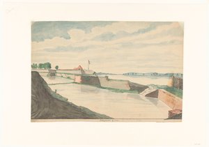 Fort Kraganoor poblíž Cochin od Jan Brandes (signed by artist)