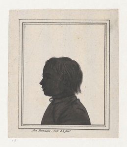 Silhouetportret van Jan Brandes junior od Jan Brandes