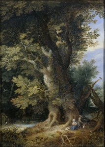 Odpočinek na útěku do Egypta od Jan Brueghel (I) (manner of)