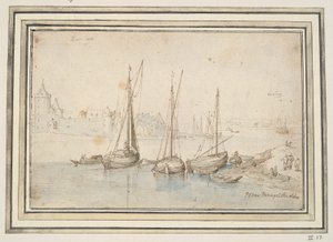 Pohled na Ruhrort a Duisburg od Jan Brueghel the Elder