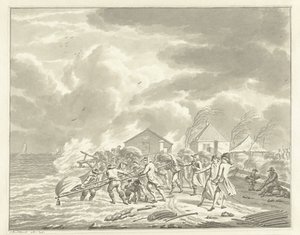Povodeň Diemerzeedijk poblíž Amsterdamu, 1776 od Jan Bulthuis (signed by artist)