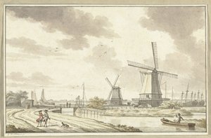 Pohled na Zandhoek, mimo Haarlemmerpoort v Amsterdamu