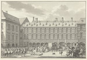 Poruchy během jízdy poslanců Dordrechtu přes Stadhouderspoort na Binnenhof, 1786 od Jan Bulthuis