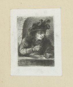Muž bij zábradlí The Compleat Work of Etchings od Johna Chalona / Oeuvre Complette des Eaux Fortes par Jean Chalon (název série) od Jan Chalon