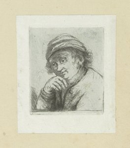 Muž položí ruku na zijn kin The Compleat Work of Etchings od Johna Chalona / Oeuvre Complette des Eaux Fortes par Jean Chalon (název série) od Jan Chalon