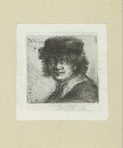 Člověk vloží motyku do platte kraag The Compleat Work of Etchings od Johna Chalona / Oeuvre Complette des Eaux Fortes par Jean Chalon (název série) od Jan Chalon