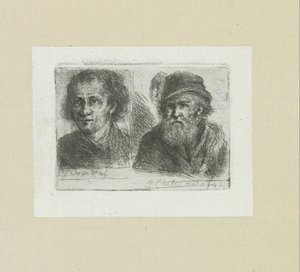 Twee mannen The Compleat Work of Etchings od Johna Chalona / Oeuvre Complette des Eaux Fortes par Jean Chalon (název série) od Jan Chalon