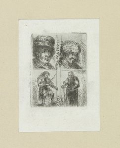 Vier mannen The Compleat Work of Etchings od Johna Chalona / Oeuvre Complette des Eaux Fortes par Jean Chalon (název série) od Jan Chalon