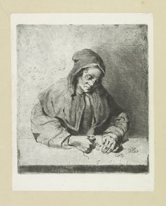 Vrouw die geld tell The Compleat Work of Etchings od Johna Chalona / Oeuvre Complette des Eaux Fortes par Jean Chalon (název série) od Jan Chalon