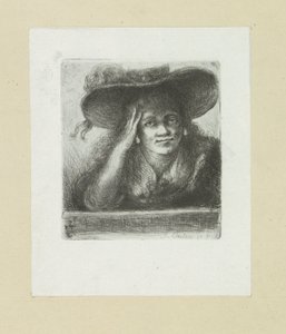 Vrouw nasadí kulatou motyku The Compleat Work of Etchings od Johna Chalona / Oeuvre Complette des Eaux Fortes par Jean Chalon (název série) od Jan Chalon