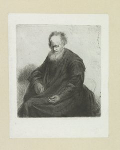 Zittende ouude muž se setkal s lange kabátem The Compleat Work of Etchings od Johna Chalona / Oeuvre Complette des Eaux Fortes par Jean Chalon (název série) od Jan Chalon