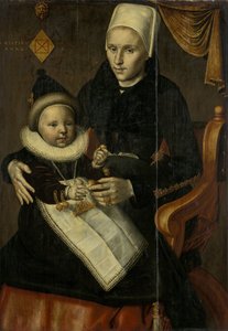 Matka a dítě v kostýmu Noord-Holland od Jan Claesz. (attributed to)