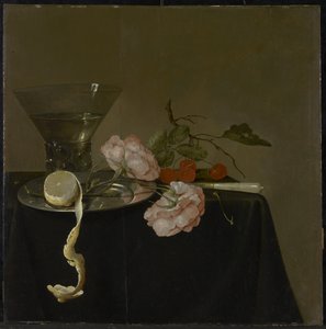 Zátiší s sklenicí, ovocem a růžemi, c.1632-34 od Jan Davidsz de Heem
