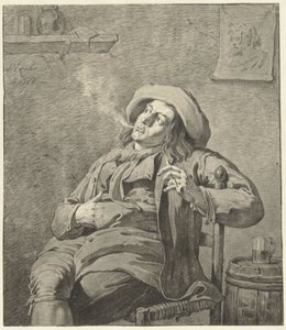 kouřící muž od Jan Ekels (II)