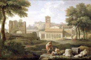 Pohled na Tivoli od Jan Frans van Bloemen