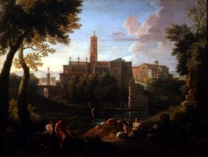 Krajina s postavami u města (pár 81825) od Jan Frans van Bloemen