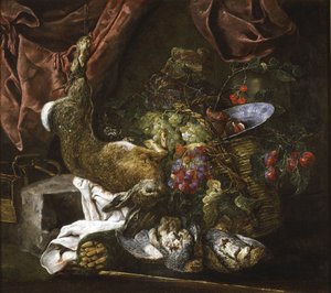 Zátiší se zvěří a ovocem, 1641-61