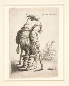 Žebrák se dvěma berlemi od Jan Georg van Vliet