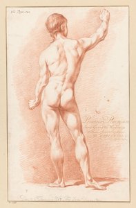 Stojící mužský akt, při pohledu zezadu (1. cena 1767)