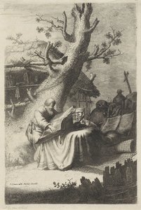 H. Hieronymus čte pod stromem od Jan Gillisz. van Vliet