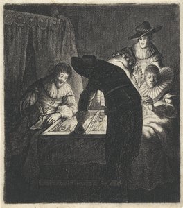 Tric-trac Players by Candlelight Triktrakspeleři od Jan Gillisz. van Vliet