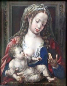 Německy: Maria mit dem Kind Marie s dítětem Kristem od Jan Gossaert