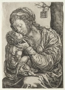 Panna sedící u paty stromu, 1522. od Jan Gossaert