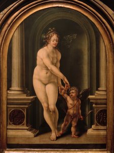 Venuše a Amor od Jan Gossaert