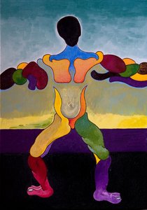 Ecce Homo: Věčný projekt domestikace testosteronu, 2007 (olej na plátně) od Jan Groneberg