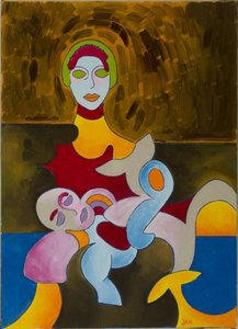 Pieta, 2009 (olej na plátně) od Jan Groneberg