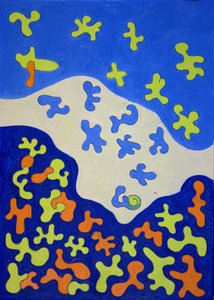 Sprchový závěs, 2010 (olej na plátně) od Jan Groneberg