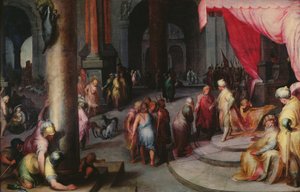 Joseph představuje svého otce a bratry faraonovi, kolem roku 1590