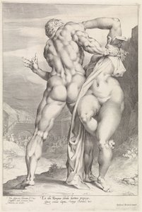 Loupež ženy Sabine, pohled zezadu Loupež Sabine Woman (název série) od Jan Harmensz. Muller