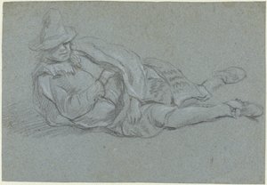 Ležící muž od Jan Havicksz. Steen (possibly)