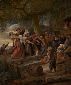 Prase patří do chlívku, kolem 1673-5 od Jan Havicksz. Steen