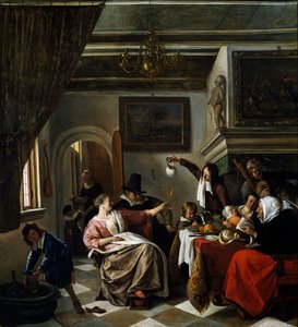 Rodinná oslava, Jan Steen (1626-1679)