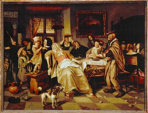 Dort na svátek Dvanácté noci od Jan Havicksz. Steen