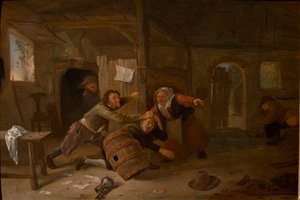 Boj se sedláky, před rokem 1678. od Jan Havicksz Steen