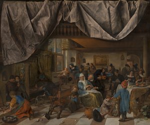 Život člověka, c. 1665 od Jan Havicksz. Steen