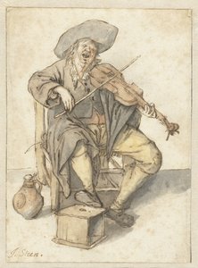 Zpívající houslista od Jan Havicksz. Steen