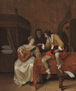 Ascagnes a Lucelle, Hudební lekce, 1667 od Jan Havickszoon Steen