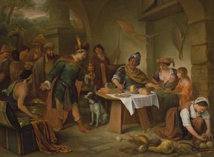 Manius Curius Dentatus a samnitští velvyslanci od Jan Havickszoon Steen